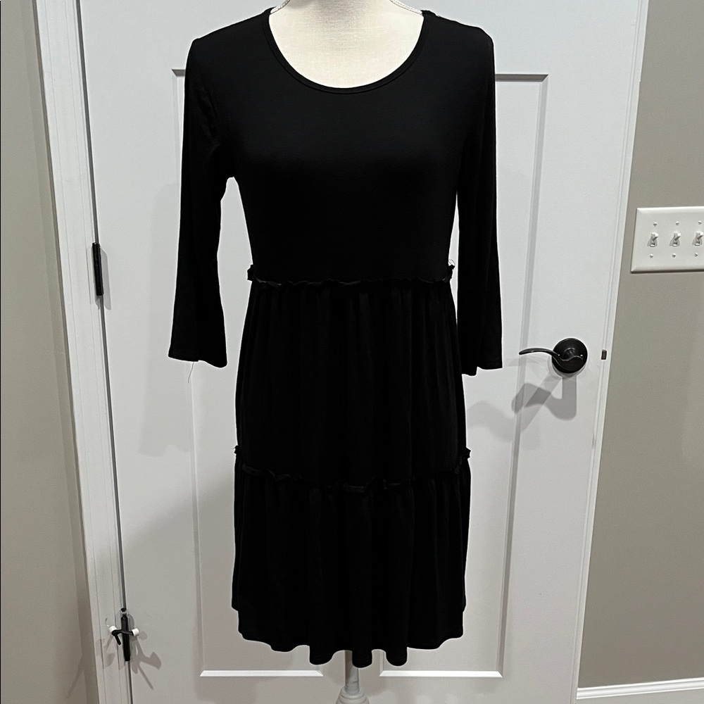 Chic Black Long Sleeve Dress